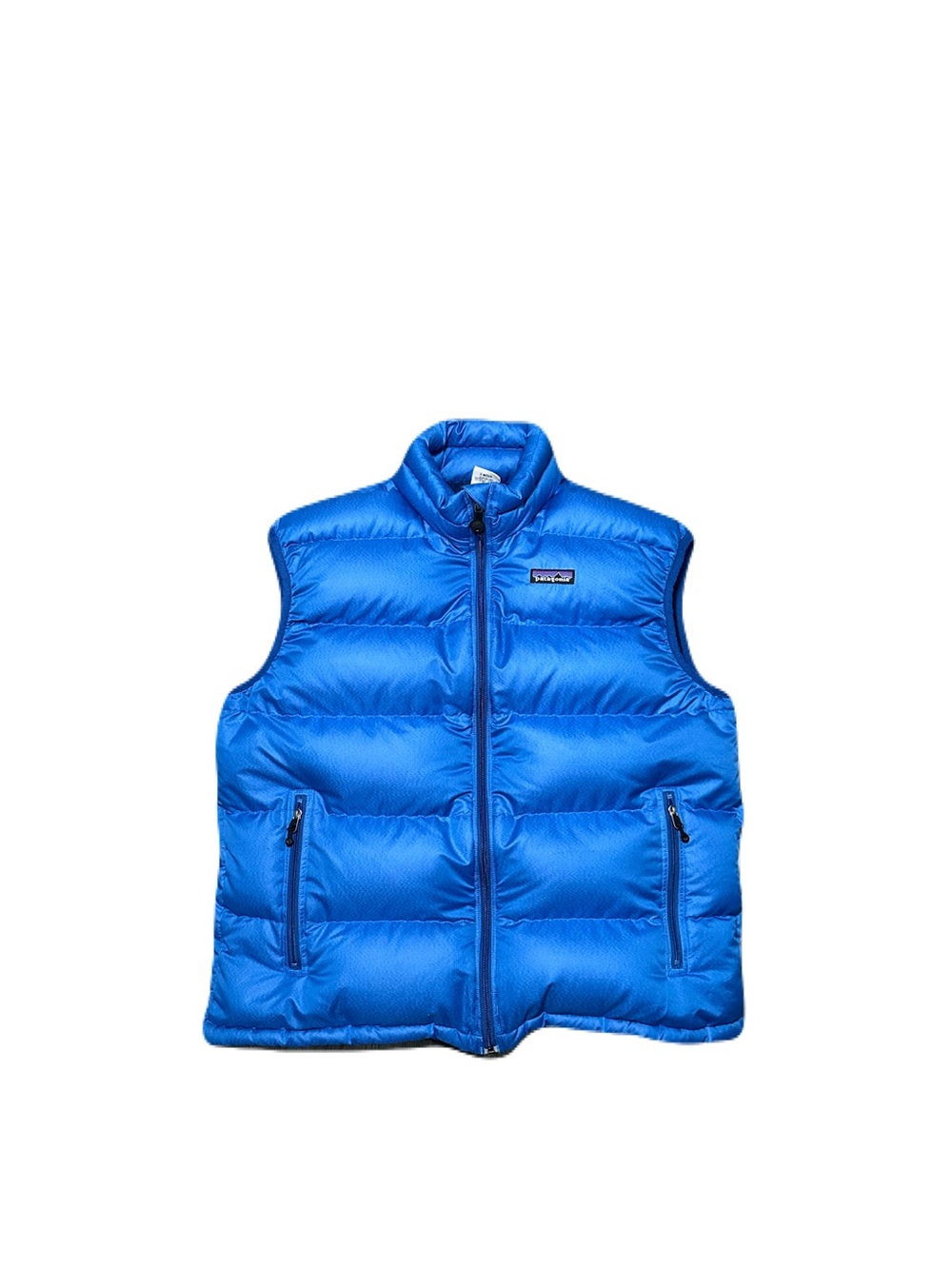 Vtg Patagonia Hi-Loft Goose Down Sweater Puffer Insulated Vest Mens Large Blue